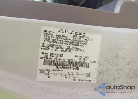 2011 Ford Focus Se из США, поврежденный, VIN 1FAHP3FN9BW134031